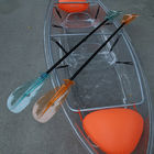 Crystal Lake de 1 canoa da pessoa/caiaque claros plásticos do rio com pedais/assentos