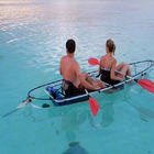 o barco de vidro da água da casca 4mm Seat de 6mm, 2 airbags senta-se no caiaque superior da pesca