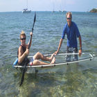 Barcos de pesca claros duráveis da fibra de vidro, portal impermeável canoa de 12 pés