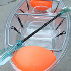 Caiaque inferior claro plástico de 2 assentos para Sightseeing/entretenimento 24 quilogramas de peso