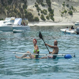 Canoa UV surfando impermeável do pedal da pessoa do revestimento 3 do caiaque plástico claro