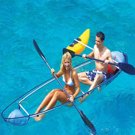 Os barcos de pesca pequenos plásticos transparentes, amante inquebrável do espaço livre do policarbonato Kayaks para a venda