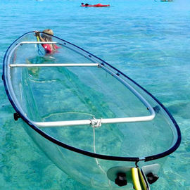 Caiaque inferior de vidro do lago resistance de impacto, barco não inflável da parte inferior lisa
